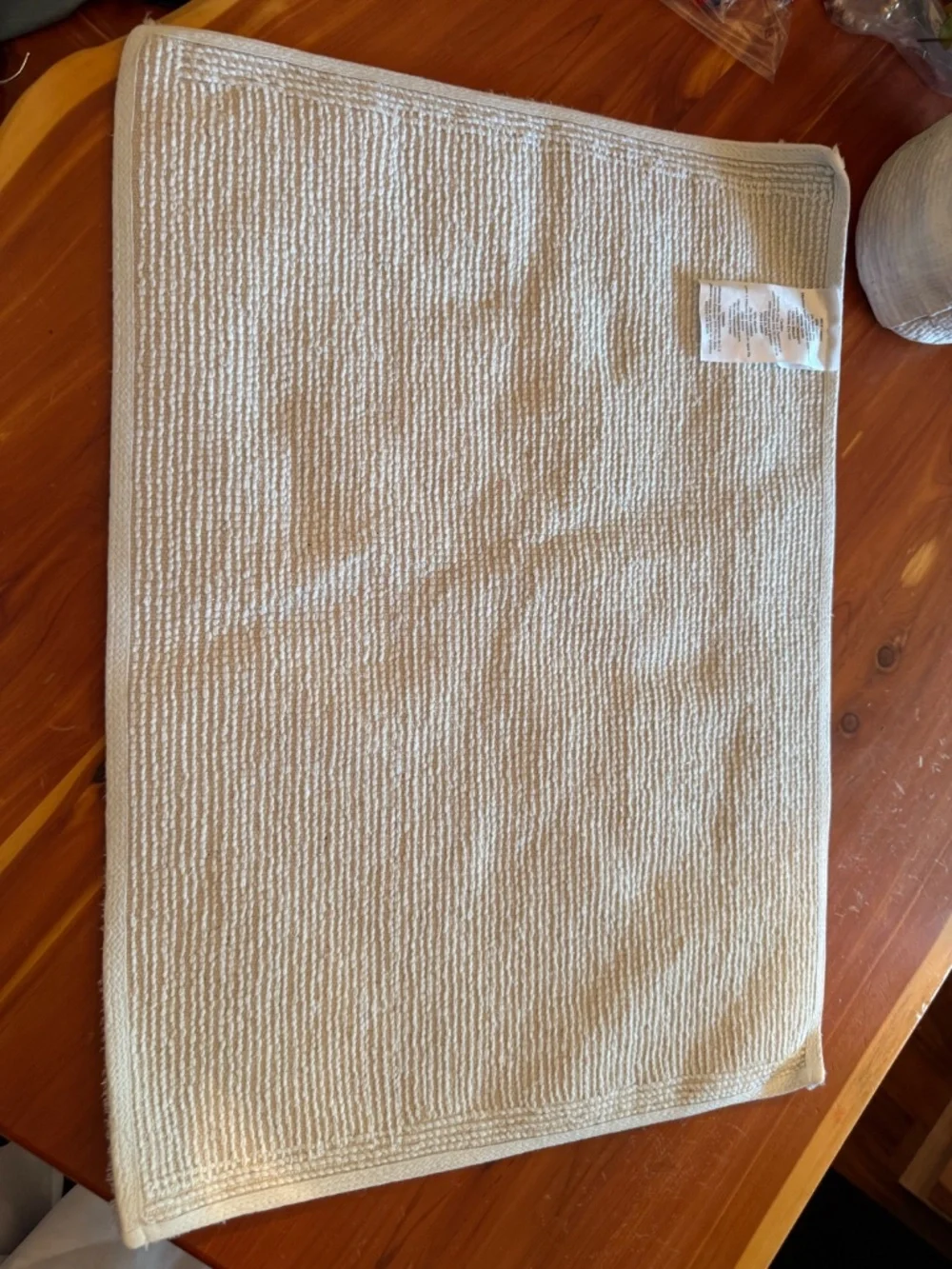 Ice blue and white silver sparkle sun washed bath rug